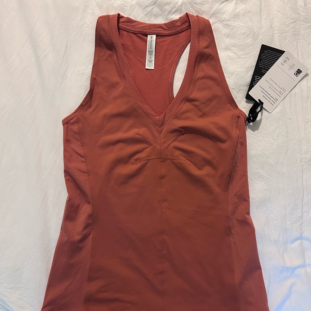 Athleta Rust Tank with V-Neck